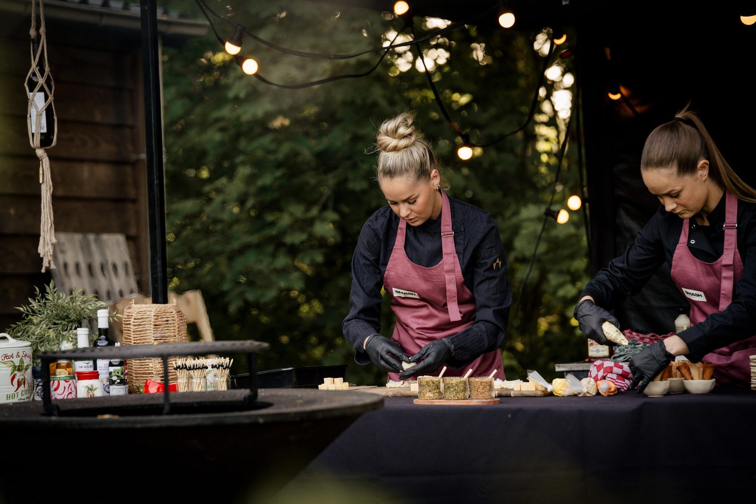 Verse salades op het buffet