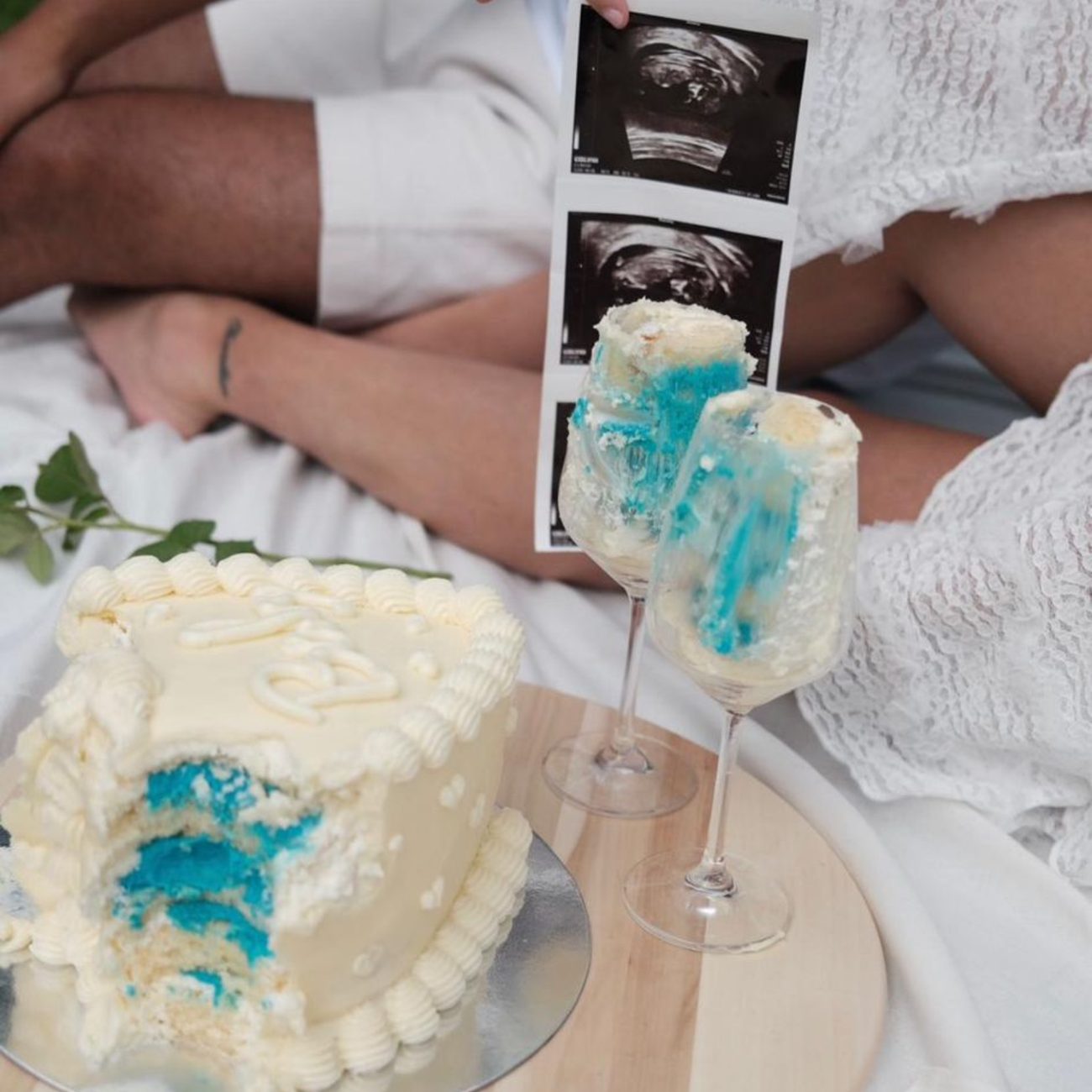 Pastel taart voor een baby shower